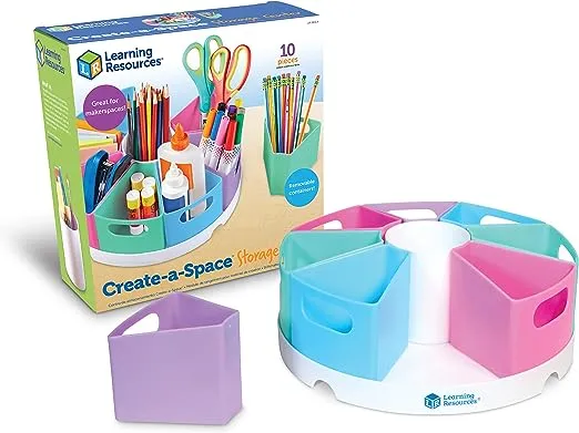 Learning Resources Create-a-Space Storage Center - Pastel