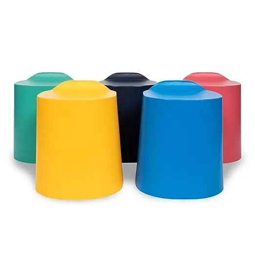 Luxor Tailfin Plastic Stackable Stools (5-Pack)