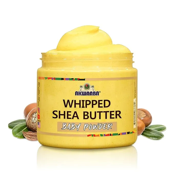 AKWAABA Whipped Shea Butter (Cotton Candy) - Nourishes, Moisturizes & Soothes | Pure Shea Butter | No Dyes & Parabens | 12 oz / 340 g