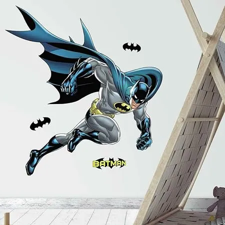 RoomMates Batman Bold Justice Peel & Stick Giant Wall Decal, Blue