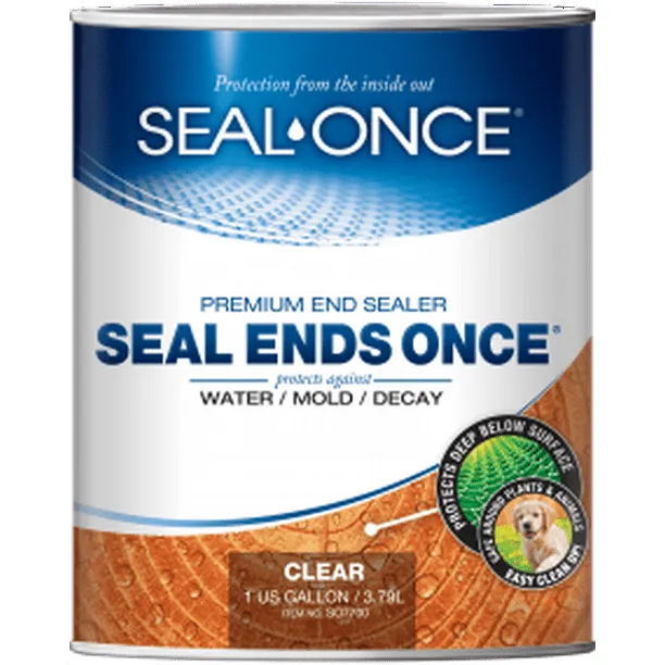 SEAL ENDS ONCE Premium end cut sealer for wood decks & steps. Top-rated Ipe end sealer that protects the exposed ends of all wood species