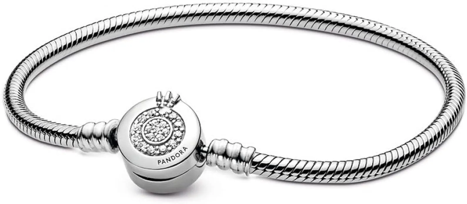 Pandora Moments Sparkling Crown O Snake Chain Bracelet