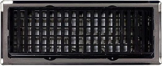 Decor Grates ADH410-GM Art Deco Floor Register, 4x10, Gun Metal Finish