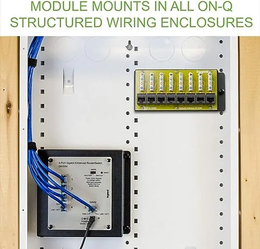 On-Q 8 Port Cat6 Network Interface Module AC1068