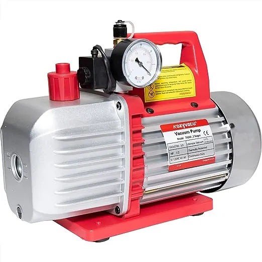 Single-Stage HVAC Vacuum Pump, 3.5CFM - Ideal for AC Repair Tools, Car AC Vacuum Pump, AC Vacuum Pump Kit, and Recovery Machine HVAC - Also Known as Bomba de Vacio A/C (TA350)