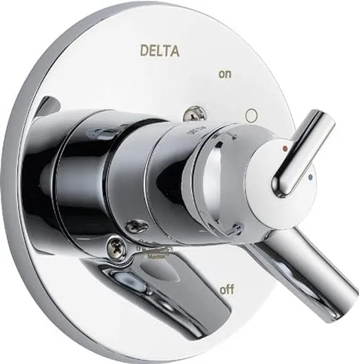 Delta Faucet Trinsic 17 Series Dual-Function Shower Handle Valve Trim Kit, Chrome T17059 (Valve Not Included)