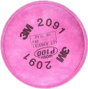 3M particulate filters P100 #2091/07000 , Pink, One Size, 2 Count