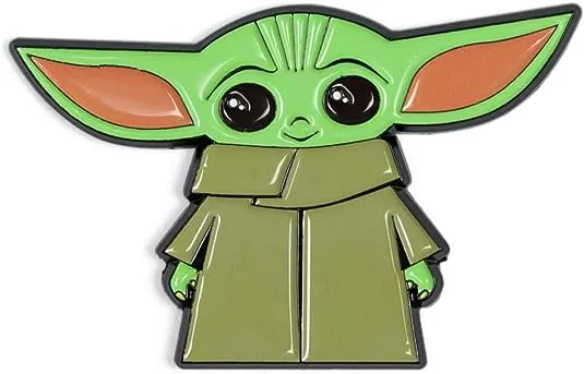 Toynk Star Wars Exclusive Enamel Lapel Pin - The Mandalorian Cartoon Child Baby Yoda Ears Up Collectible Badge for Backpacks, Clothes, Bags, Jackets, Hat Accessories