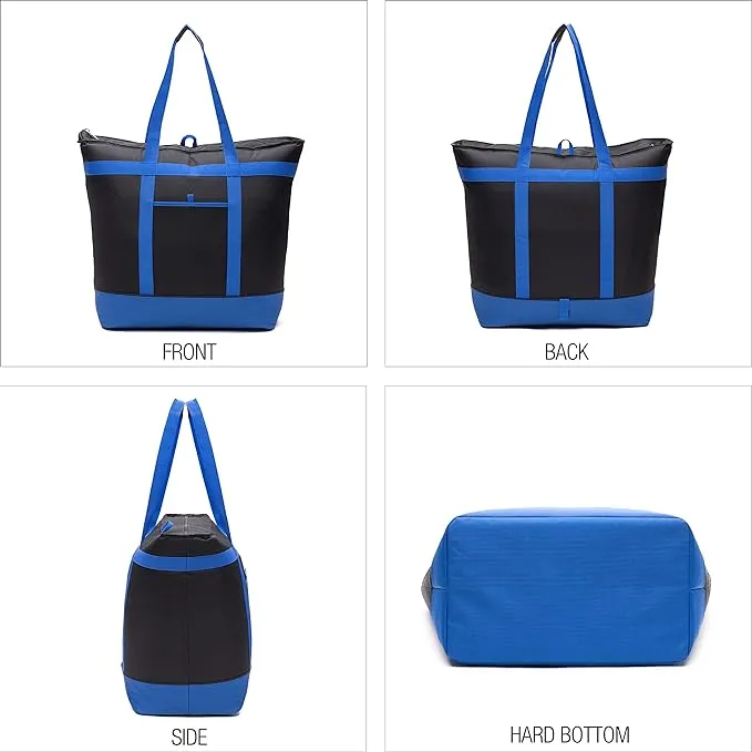 XXX-Large Insulated Cooler Bag with Hard-Bottom. Made from Heavy Duty Materials, Thick Insulation, Large Sturdy Zipper. for Shopping, Grocery, Pizza Delivery, Family Events.