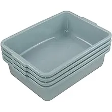 Hespapa 13L Wash Tub Basin, Mint Green Utility Commercial Bus Tub Box, 4 Packs