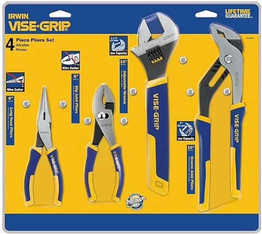 Vise Grip 2078705 4-Piece Vise-Grip ProPliers Set