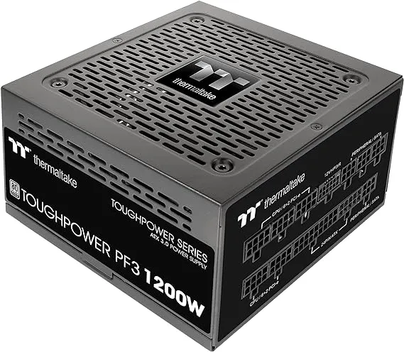 Thermaltake Toughpower PF3 ATX 3.0 1050W 80+ Platinum Full Modular SLI/Crossfire Ready Power Supply; PCIe 5.0 12VHPWR Connector Included; 10 Year Warranty; PS-TPD-1050FNFAPU-L