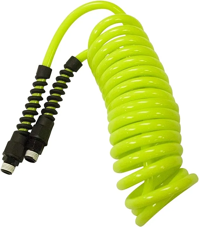 Flexzilla Polyurethane Recoil Air Hose, 1/4 in. x 10 ft., ZillaGreen - LP1410AFZ