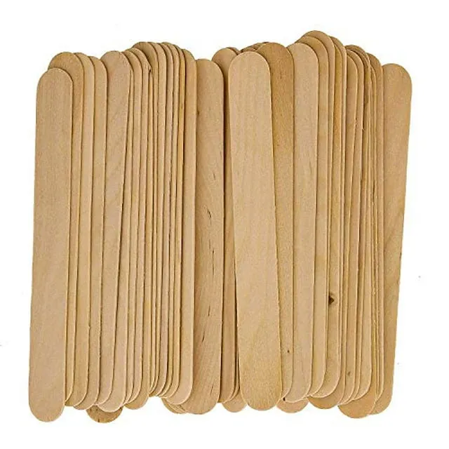 Dukal 100 Large Wax Waxing Wood Body Hair Removal Sticks Applicator Spatula