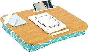 LapGear XL Designer LapDesk, 18 1/2" x 14 3/4" x 2 3/4", Aqua Trellis, 45512