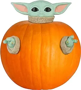 Gemmy Pumpkin Push Ins The Child Star Wars, Green