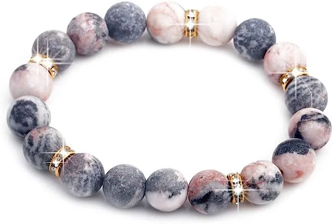 Healing Bracelet For Women Anxiety Crystal Bracelet Chakra Beaded Bracelets Rose Quartz Crystals And Healing Stones Jewelry Yoga Bead Bracelet Calming Stretch Bracelet Stress Relief Gifts For Women