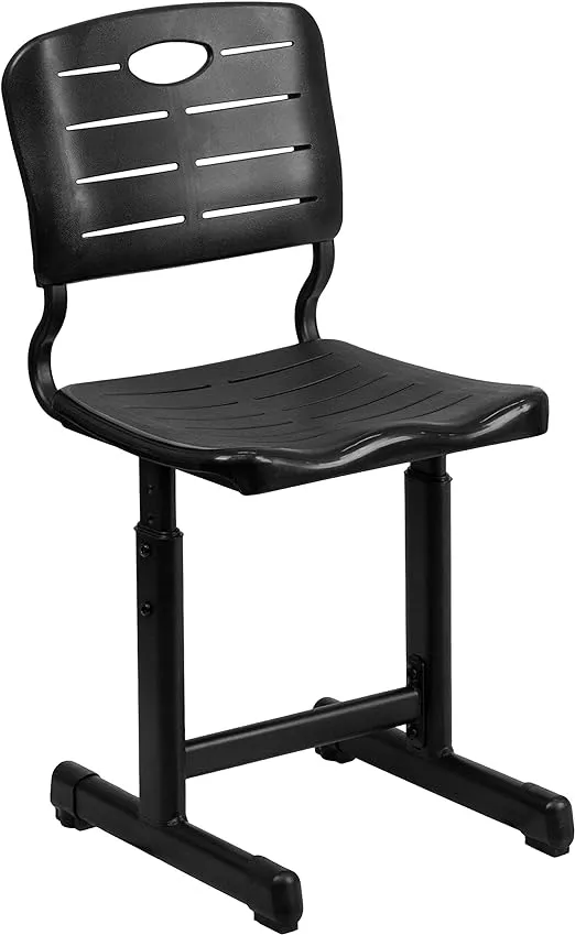 Flash Furniture Adjustable Height Black Student Chair with Pedestal Frame