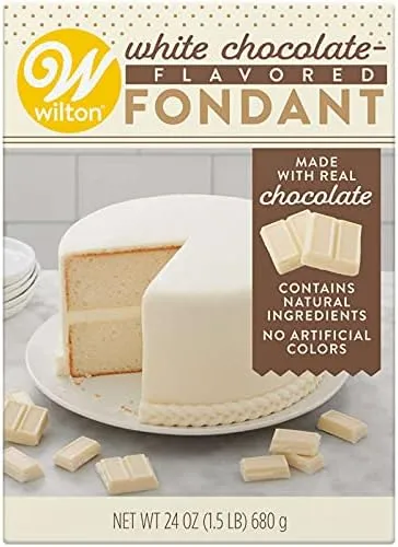 Wilton White Chocolate Flavored Fondant made with Real Chocolate 24 oz