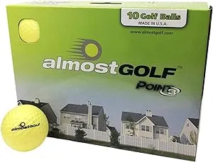 Best Practice Golf Balls on The Planet. Perfect for Golf Training. Solid Contact for Great Feedback. Limited Flight for Backyard use. Safe for Indoors. by AlmostGolf (10 Pack Yellow)