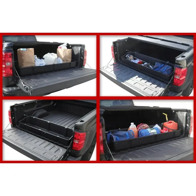 Red Hound Auto FullSize Truck Bed Storage Cargo Organizer Fits Ford Chevrolet GMC Dodge Ram Toyota Nissan Universal 55 Inch to 69 inch Wide Beds Secure Protect Groceries and More