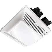 Luvoni 90 CFM Bathroom Exhaust Fan, 1 Sone Quiet Operation, Built-in LED Light ...