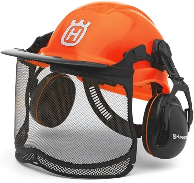 Husqvarna 577764601 Pro Forest Helmet System with Visor/Hearing Protection