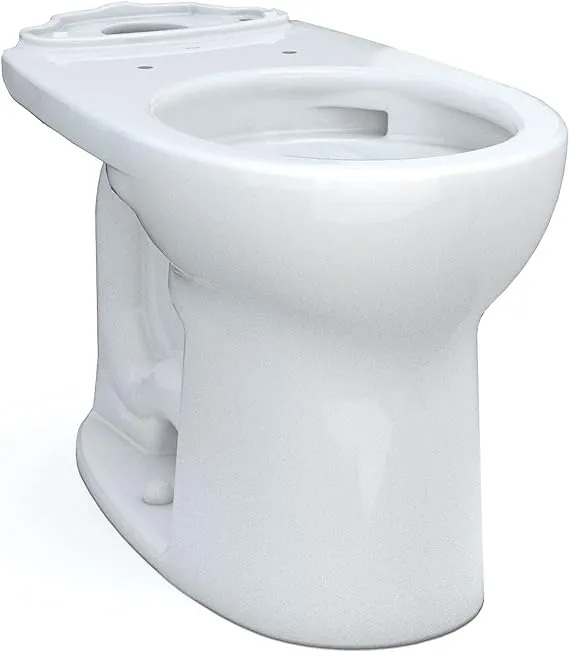 TOTO Drake Round TORNADO FLUSH Toilet Bowl with CEFIONTECT, Cotton White - C775CEFG#01