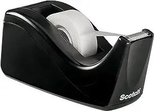 Scotch Desktop Tape Dispenser, Black Two-Tone, 1 Dispenser/Pack (C60-BK)