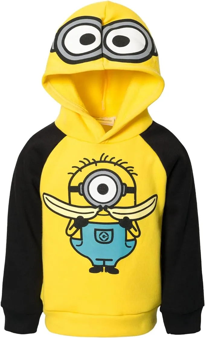 Despicable Me Minions Fleece Pullover Hoodie Toddler to Big Kid