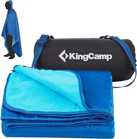 KingCamp Hooded Stadium Blanket Waterproof Camping Blanket Windproof Fleece ...