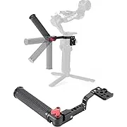 Gimbal Adjustable Handle Grip for DJI Ronin S/SC/RSC2, Stabilizer Handgrip Extension Bracket with Cold Shoe Mount 1/4 3/8 Threaded Holes for Video Light, Microphone, Monitor