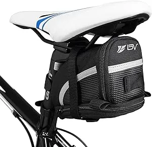 BV Bicycle Strap-On Saddle Bag with perfect Size I With reflective for a Safety ride I Seat Bag, Cycling Bag - Bike Bag for all our essentials, bike bags for bicycles, bike seat bag