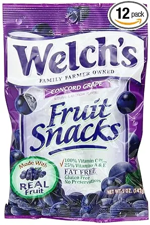 Welchs Grape Fruit Snacks, 5-Ounce (Pack of 12)