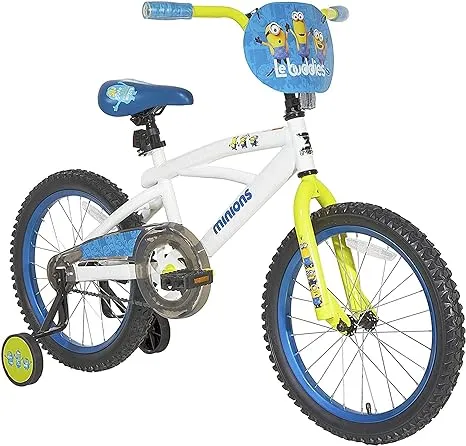 Dynacraft Kids' 18" Minions Bike with Adjustable Training Wheels