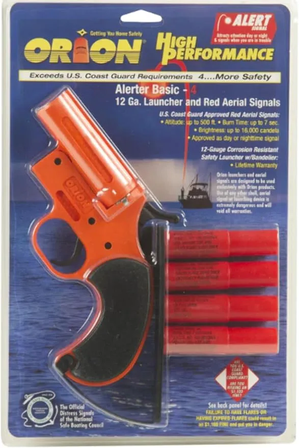 Orion 584 12 Gauge High-Performance Corrosion-resistant Alerter Basic-4 Red Aerial Signal Laucher (Non-Retail Packaging)