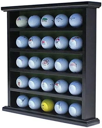 DisplayGifts Golf Gifts Golf Ball Display Case Wall Rack Cabinet, NO Door