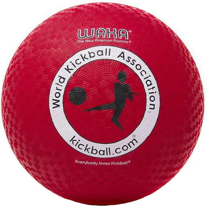 Mikasa Waka 10" Official Adult Kickball Kick Ball, Red  