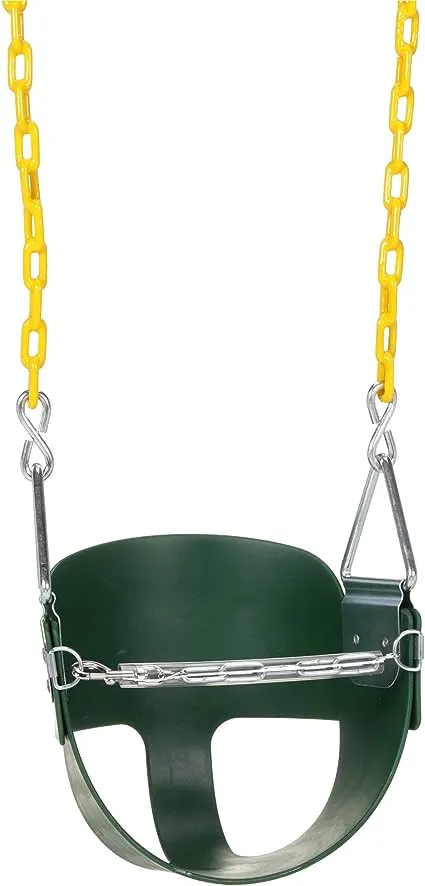 Eastern Jungle Gym High Back Half Bucket Swing Green