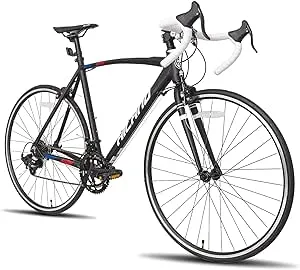 HILAND 700C Road Bike, 14 Speeds Sport Bike, Light Weight Aluminum Frame, Racing Bike for Men Women Adult Bicycle