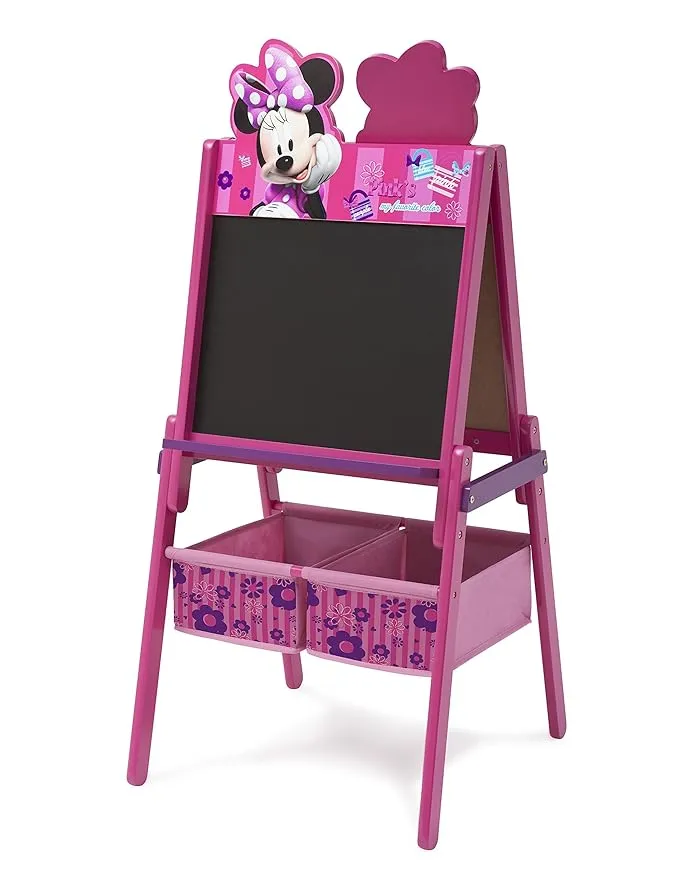 Delta Minnie Mouse Kids Easel: Double-Sided, Storage, Greenguard Gold Certified