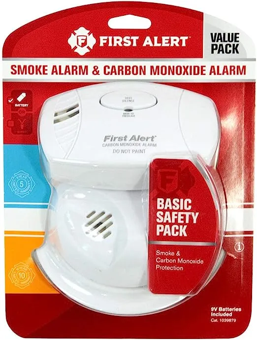 First Alert Smoke (SA303) & Carbon Monoxide (CO400) Detector Combo Pack