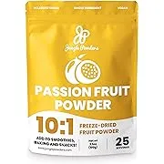 Passion Fruit Powder 3.5 Ounce, Freeze Dried Passion Fruit Puree Powder For Baking Smoothies Lilikoi Granadilla Additive Free Passionfruit Purée Extract Passion Fruit Juice Supplement