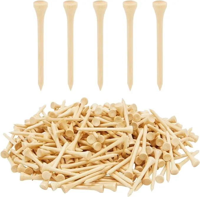 Juvale 300 Pack Bamboo Golf Tees in Bulk (2 3/4 inch, Natural Wood Color)