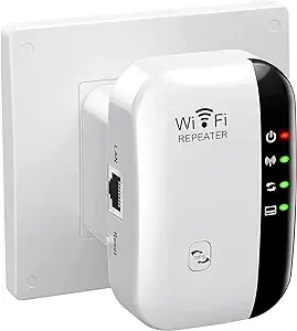 WiFi Extender, WiFi Signal Booster Up to 3000sq.ft and 30 Devices, WiFi Range Extender, Wireless Internet Repeater, Long Range Amplifier with Ethernet Port, 1-Tap Setup, Access Point, Alexa Compatible