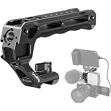 Aluminum Alloy Camera Handle with Built-in Cold Shoe for Enhanced Filming