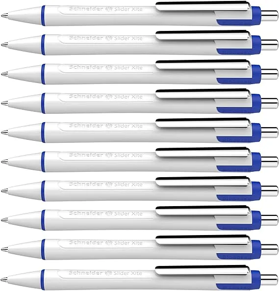 Schneider Slidr Xite Pen Blue 10/Bx Environmental Retractable Ballpoint