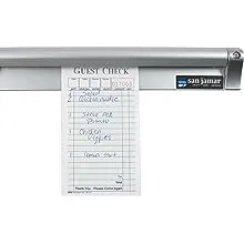 San Jamar Check Rack with Mounting Screw Pack for Kitchens and Restaurants, Stainless Steel