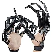 Articulated Finger Extensions,Halloween Articulated Fingers,3D Printed Flexible Finger Extensions Fits All Finger Sizes, The Best Halloween Gear(A Pair-Black)