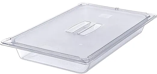 Carlisle FoodService Products Storplus Full-Size Plastic Food Pan for Catering, Buffets, and Restaurants, Polycarbonate, 2.5 Inches Deep, Clear